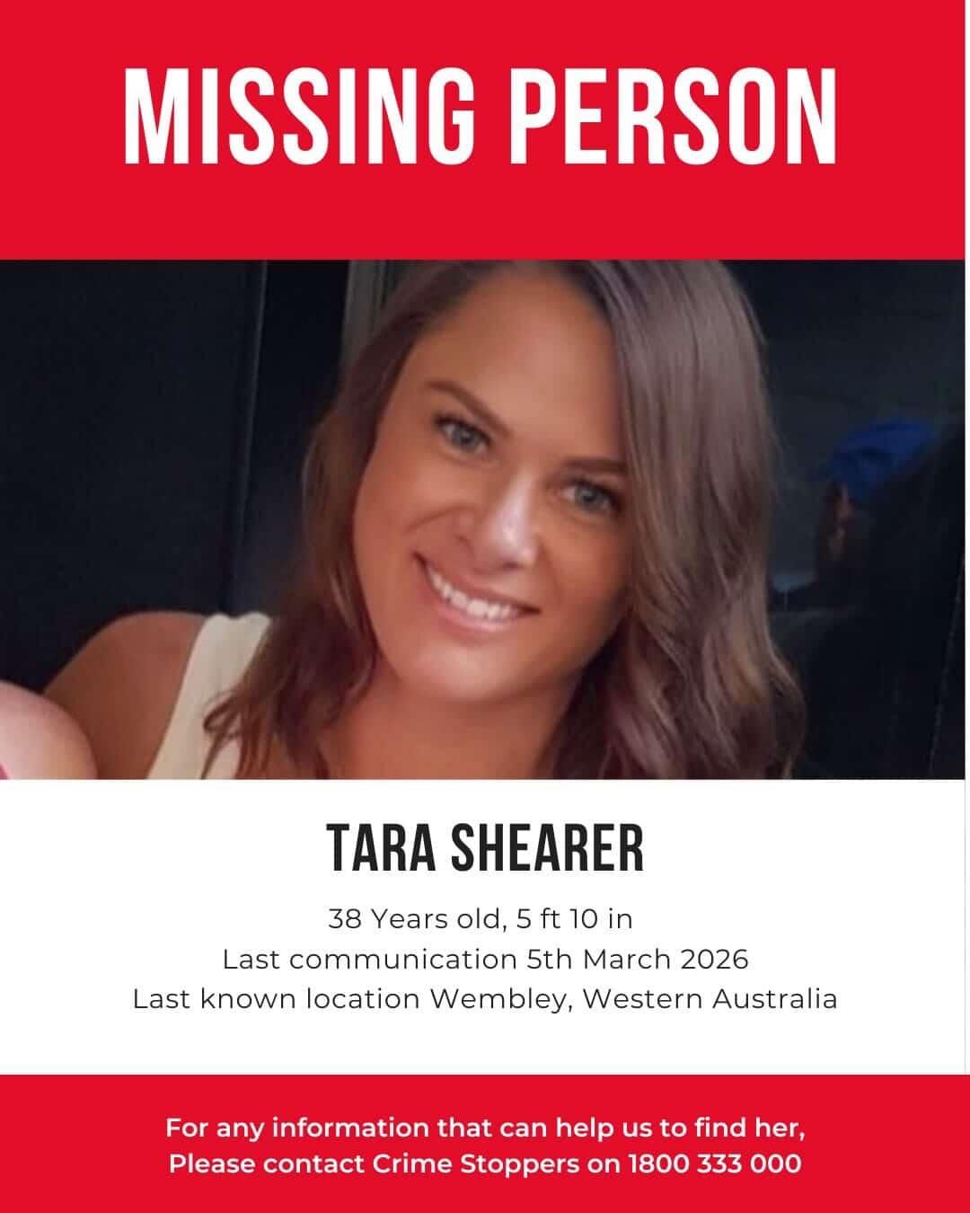 Tara Shearer Western Australia Missing Person